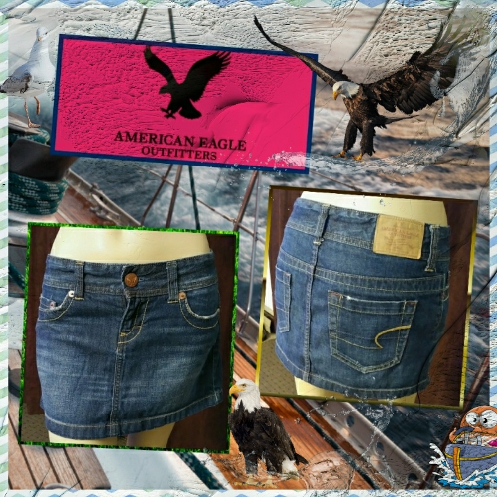 American Eagle Outfitters Distressed Mini Skirt